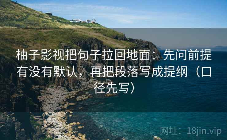 柚子影视把句子拉回地面：先问前提有没有默认，再把段落写成提纲（口径先写）  第2张