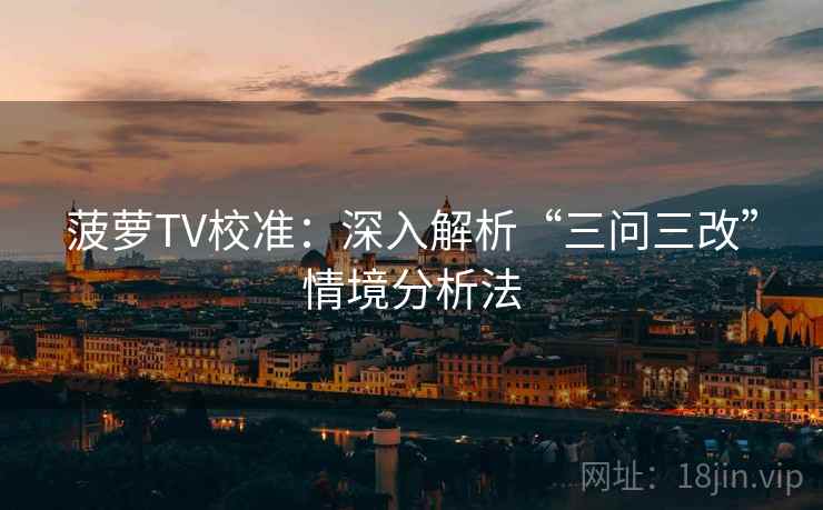 菠萝TV校准:深入解析“三问三改”情境分析法